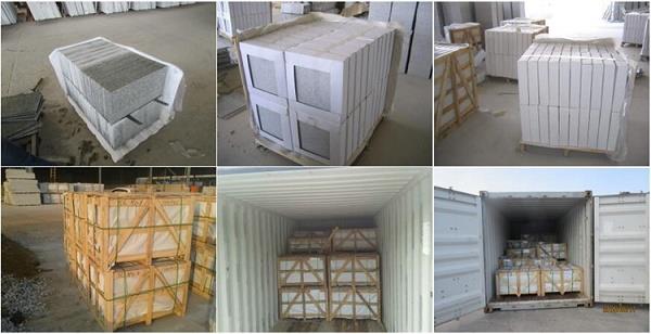 white granite tiles packing &loading