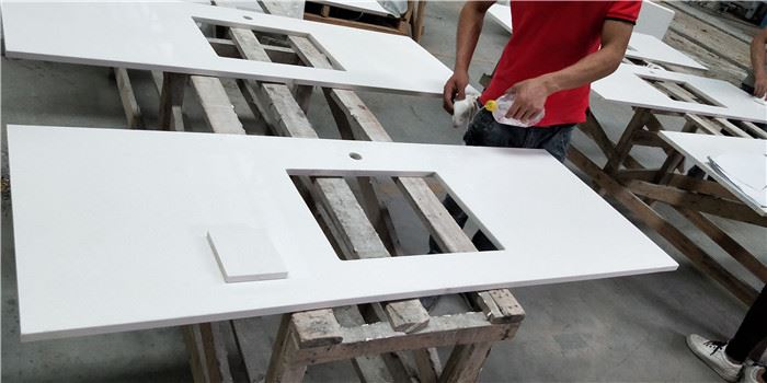 pure white quartz countertops for vanity top