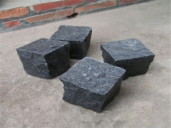 zhangpu black granite cube stone paver