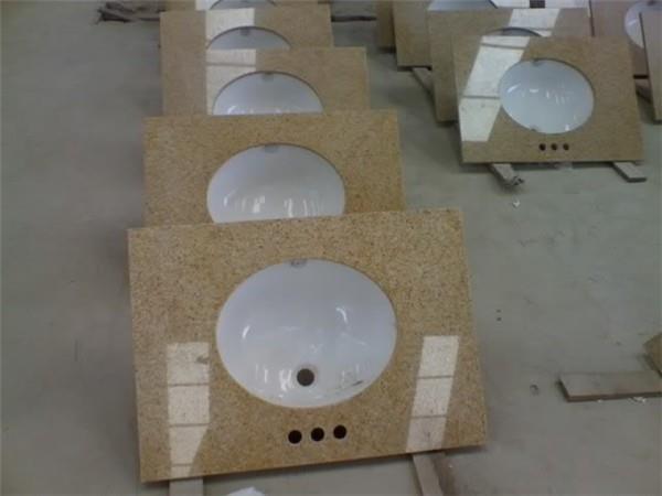 sunset gold granite vanity tops