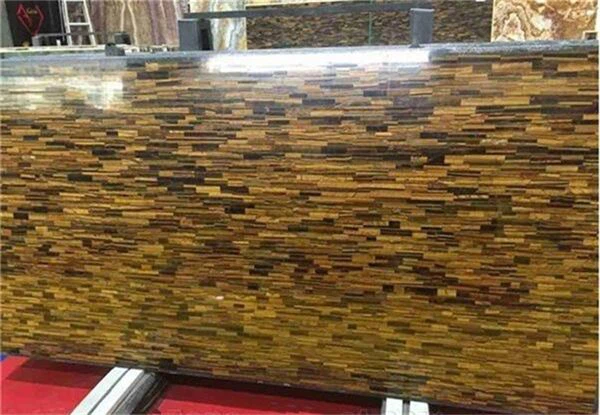 tiger eye semi precious stone slabs for background