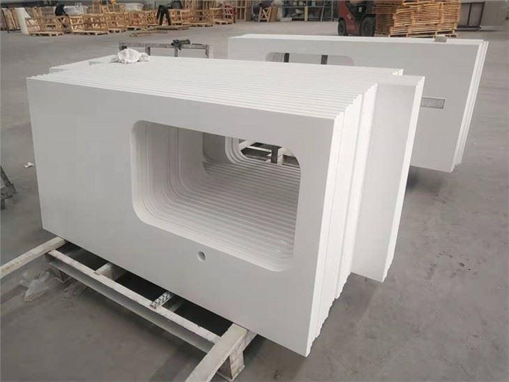 Elegant White Quartz Countertops