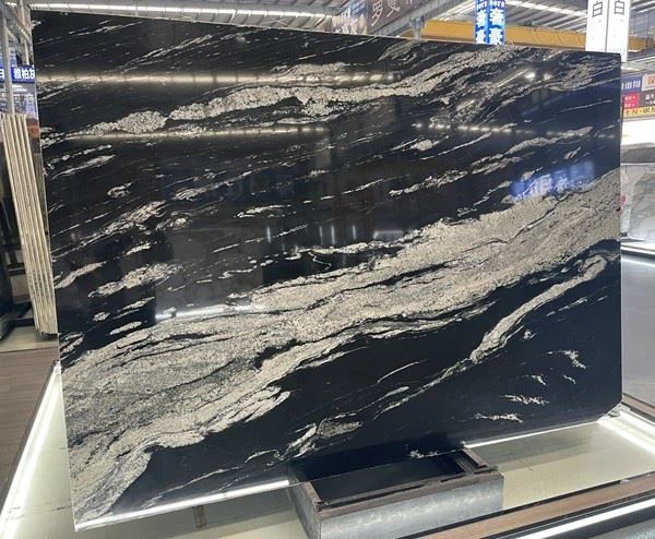 Manhattan Black granite slabs