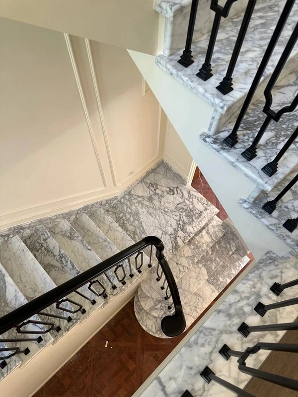 Arabescato white Marble Step